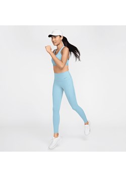 Damskie legginsy o pełnej długości z wysokim stanem i kieszeniami zapewniające średnie wsparcie Nike Universa - Niebieski ze sklepu Nike poland w kategorii Spodnie damskie - zdjęcie 174000884
