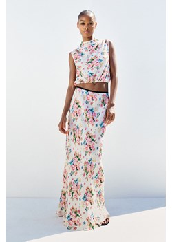H & M - Długa spódnica z krepy - Biały ze sklepu H&M w kategorii Spódnice - zdjęcie 174000912