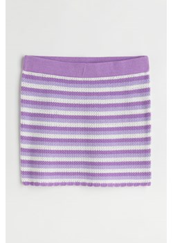 H & M - Krótka spódnica o wyglądzie szydełkowej robótki - Fioletowy ze sklepu H&M w kategorii Spódnice - zdjęcie 174000933