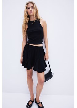 H & M - Krepowana spódnica mini z klinami - Czarny ze sklepu H&M w kategorii Spódnice - zdjęcie 174000951