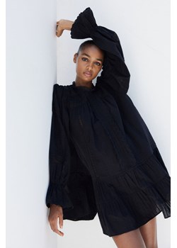 H & M - Bawełniana sukienka z koronką - Czarny ze sklepu H&M w kategorii Sukienki - zdjęcie 174000981