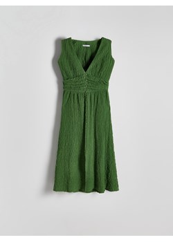 Reserved - Muślinowa sukienka - zielony ze sklepu Reserved w kategorii Sukienki - zdjęcie 174003470