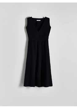 Reserved - Muślinowa sukienka - czarny ze sklepu Reserved w kategorii Sukienki - zdjęcie 174003472