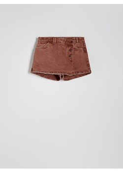 Reserved - Jeansowe spódnico-szorty - brązowy ze sklepu Reserved w kategorii Szorty - zdjęcie 174003954