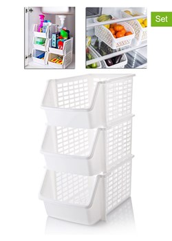 Violeta Home Organizery kuchenne (3 szt.) w kolorze białym - 21 x 15 x 29 cm ze sklepu Limango Polska w kategorii Akcesoria i przechowywanie - zdjęcie 174005370