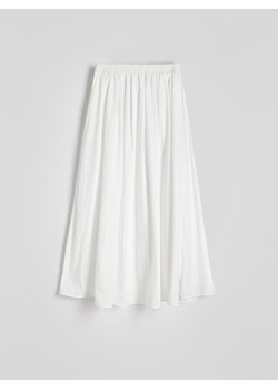 Reserved - Rozkloszowana spódnica midi - biały ze sklepu Reserved w kategorii Spódnice - zdjęcie 174005831