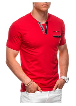 T-shirt męski z nadrukiem 1991S - czerwony ze sklepu Edoti w kategorii T-shirty męskie - zdjęcie 174006550