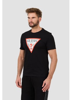 GUESS Czarny t-shirt z dużym logo Clsc Tri Logo, Wybierz rozmiar XL ze sklepu outfit.pl w kategorii T-shirty męskie - zdjęcie 174006803