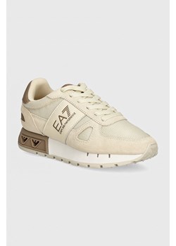 EA7 Emporio Armani sneakersy kolor beżowy XK354.X8X151 ze sklepu ANSWEAR.com w kategorii Buty sportowe damskie - zdjęcie 174008630