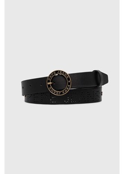 Pepe Jeans pasek skórzany MARLOWE BELT damski kolor czarny PL020850 ze sklepu ANSWEAR.com w kategorii Paski damskie - zdjęcie 174008790