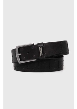 Pepe Jeans pasek skórzany KENT BELT męski kolor czarny PM021030 ze sklepu ANSWEAR.com w kategorii Paski męskie - zdjęcie 174008800