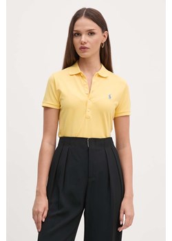Polo Ralph Lauren polo damski kolor żółty ze sklepu ANSWEAR.com w kategorii Bluzki damskie - zdjęcie 174009001