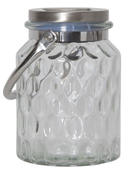 STAR Trading Solarny lampion LED w kolorze srebrnym - wys. 16 cm ze sklepu Limango Polska w kategorii Oświetlenie ogrodowe - zdjęcie 174009784