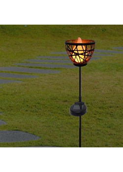 lumisky Lampa solarna LED "Blossom" w kolorze czarnym na trzonku - wys. 84,5 cm ze sklepu Limango Polska w kategorii Oświetlenie ogrodowe - zdjęcie 174009852