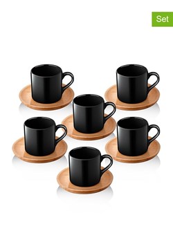Violeta Home Filiżanki (6 szt.) w kolorze czarnym do espresso - 90 ml ze sklepu Limango Polska w kategorii Dzbanki i zaparzacze - zdjęcie 174010233