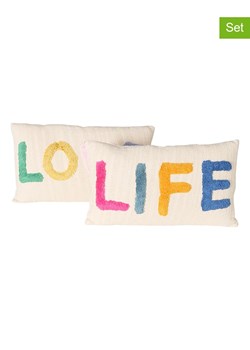 Boltze Poduszki (2 szt.) &quot;Love Life&quot; w kolorze kremowym ze wzorem - 30 x 50 cm ze sklepu Limango Polska w kategorii Poduszki dekoracyjne - zdjęcie 174011771