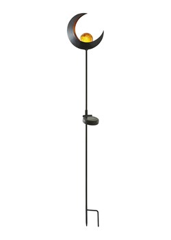 STAR Trading Solarna lampa ogrodowa LED w kolorze czarno-pomarańczowym - wys. 85 cm ze sklepu Limango Polska w kategorii Oświetlenie ogrodowe - zdjęcie 174011930