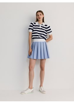 Reserved - Plisowana spódnica mini w sportowym stylu - jasnoniebieski ze sklepu Reserved w kategorii Spódnice - zdjęcie 174013923
