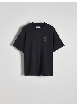 Reserved - T-shirt oversize z nadrukiem - czarny ze sklepu Reserved w kategorii T-shirty męskie - zdjęcie 174013962