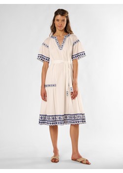 Ambiance Sukienka damska Kobiety Bawełna biały jednolity ze sklepu vangraaf w kategorii Sukienki - zdjęcie 174014114