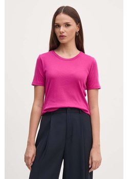 United Colors of Benetton t-shirt bawełniany damski kolor różowy ze sklepu ANSWEAR.com w kategorii Bluzki damskie - zdjęcie 174014242
