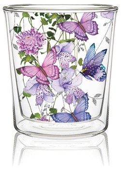 ppd Szklanka &quot;Butterfly&quot; w kolorze fioletowym - 300 ml ze sklepu Limango Polska w kategorii Naczynia - zdjęcie 174016593