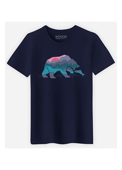 WOOOP Koszulka &quot;Bear Country&quot; w kolorze granatowym ze sklepu Limango Polska w kategorii T-shirty męskie - zdjęcie 174016622