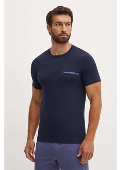 Emporio Armani Underwear t-shirt lounge 2-pack kolor granatowy z nadrukiem 111267 4F717 ze sklepu ANSWEAR.com w kategorii T-shirty męskie - zdjęcie 174018153