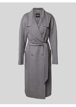 Płaszcz z wiązanym paskiem model ‘Clibari’ ze sklepu Peek&Cloppenburg  w kategorii Płaszcze damskie - zdjęcie 174019134