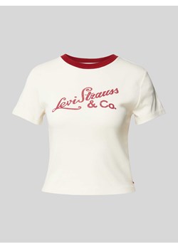 T-shirt z nadrukiem z logo ze sklepu Peek&Cloppenburg  w kategorii Bluzki damskie - zdjęcie 174019272