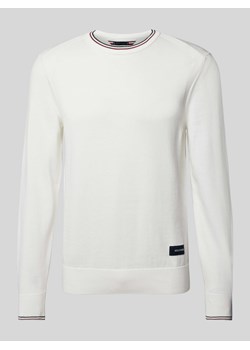 Sweter z dzianiny z naszywką z logo ze sklepu Peek&Cloppenburg  w kategorii Swetry męskie - zdjęcie 174019382