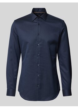 Koszula biznesowa o kroju super slim fit z tkaniny two-ply z kołnierzykiem typu kent ze sklepu Peek&Cloppenburg  w kategorii Koszule męskie - zdjęcie 174019450