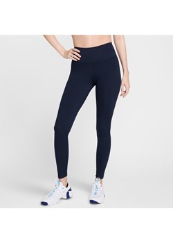 Damskie legginsy o pełnej długości z wysokim stanem Nike One - Niebieski ze sklepu Nike poland w kategorii Spodnie damskie - zdjęcie 174019633