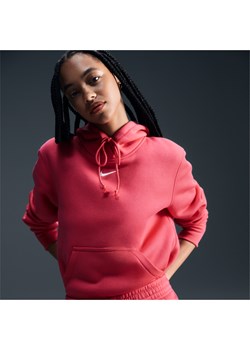 Damska bluza z kapturem Nike Sportswear Phoenix Fleece - Różowy ze sklepu Nike poland w kategorii Bluzy damskie - zdjęcie 174019643