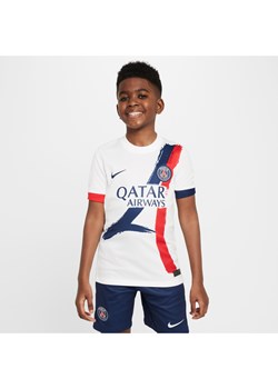 Koszulka piłkarska dla dużych dzieci Nike Dri-FIT Paris Saint-Germain Stadium 2024/25 (wersja wyjazdowa) – replika - Biel ze sklepu Nike poland w kategorii T-shirty chłopięce - zdjęcie 174019650