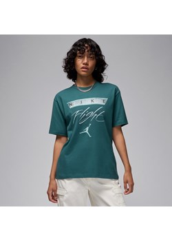 Damski T-shirt z nadrukiem Jordan Flight Heritage - Zieleń ze sklepu Nike poland w kategorii Bluzki damskie - zdjęcie 174019652
