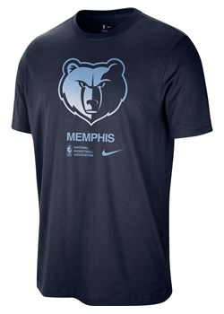 T-shirt męski Nike NBA Memphis Grizzlies Courtside - Niebieski ze sklepu Nike poland w kategorii T-shirty męskie - zdjęcie 174019682