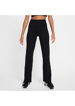 Damskie wywijane spodnie z wysokim stanem Dri-FIT Nike One - Czerń ze sklepu Nike poland w kategorii Spodnie damskie - zdjęcie 174019701