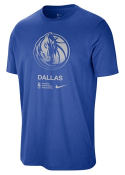 T-shirt męski Nike NBA Dallas Mavericks Courtside - Niebieski ze sklepu Nike poland w kategorii T-shirty męskie - zdjęcie 174019782