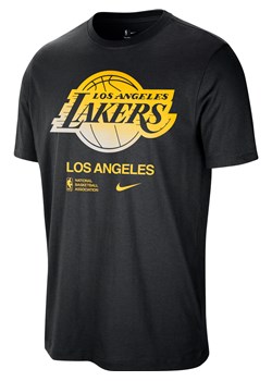 T-shirt męski Nike NBA Los Angeles Lakers Courtside - Czerń ze sklepu Nike poland w kategorii T-shirty męskie - zdjęcie 174019791