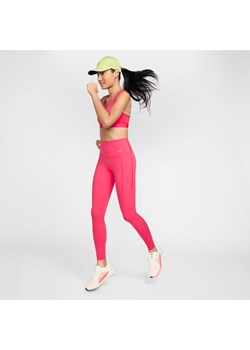 Damskie legginsy o pełnej długości z wysokim stanem i kieszeniami zapewniające średnie wsparcie Nike Universa - Różowy ze sklepu Nike poland w kategorii Spodnie damskie - zdjęcie 174019874