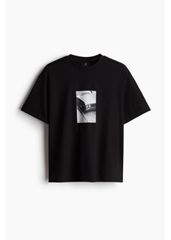 H & M - T-shirt z nadrukiem Loose Fit - Czarny ze sklepu H&M w kategorii Bluzki damskie - zdjęcie 174019884