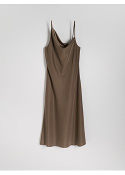 Reserved - Sukienka na ramiączkach - brązowy ze sklepu Reserved w kategorii Sukienki - zdjęcie 174023272