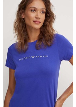 Emporio Armani Underwear t-shirt bawełniany lounge kolor fioletowy 164720 4F227 ze sklepu ANSWEAR.com w kategorii Bluzki damskie - zdjęcie 174024462