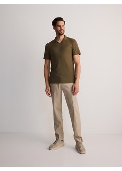 Reserved - Koszulka polo regular - ciemnozielony ze sklepu Reserved w kategorii T-shirty męskie - zdjęcie 174025024