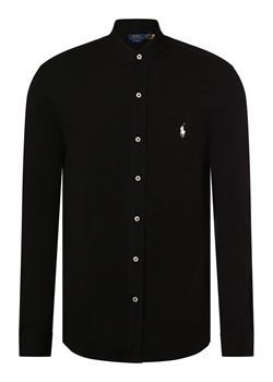 Polo Ralph Lauren Koszula męska Mężczyźni Regular Fit Bawełna czarny jednolity stójka ze sklepu vangraaf w kategorii Koszule męskie - zdjęcie 174025103