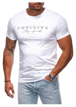 T-shirt męski z nadrukiem 2000S - biały ze sklepu Edoti w kategorii T-shirty męskie - zdjęcie 174025693