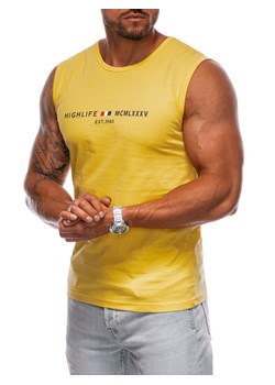 Bokserka męska z nadrukiem 1976S - żółta ze sklepu Edoti w kategorii T-shirty męskie - zdjęcie 174025782