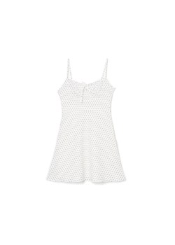Cropp - Biała sukienka w groszki - biały ze sklepu Cropp w kategorii Sukienki - zdjęcie 174025842