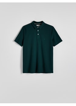 Reserved - Koszulka polo regular fit - ciemnozielony ze sklepu Reserved w kategorii T-shirty męskie - zdjęcie 174025982